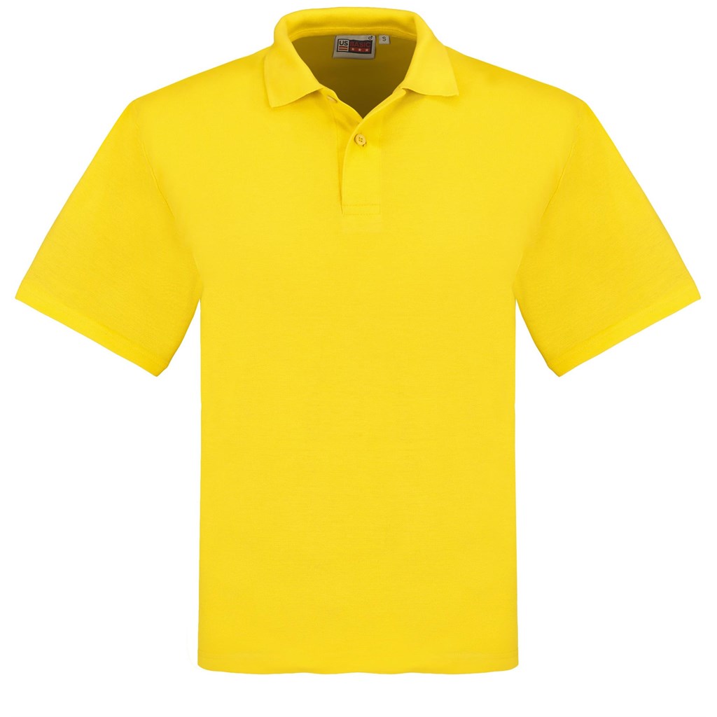 Mens Elemental Golf Shirt Yellow Probrand Botswana